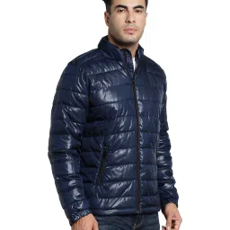Red Tape Blue Polyester Mandarin Collar Jacket image 3