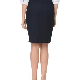 Solly by Allen Solly Navy Above Knee Skirt image 2