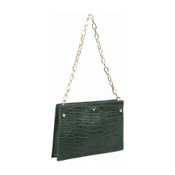Hidesign Roaring 20's Dark Green Textured Medium Shoulder Handbag image 2