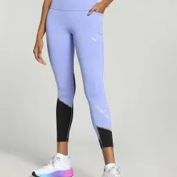 Puma Purple Color-Block Sports Tights image 1