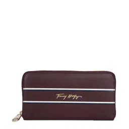 Tommy Hilfiger Greta Maroon Leather Logo Wallet image 1