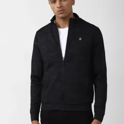 Van Heusen Flex Black Cotton Regular Fit Camouflage Jacket image 1