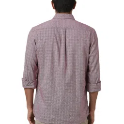 Van Heusen Purple Cotton Slim Fit Checks Shirt image 2