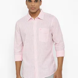 American Eagle Outfitters Pink Cotton Regular Fit Striped Shirt image 1