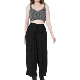 Vero Moda Black Flared Fit Palazzos image 4