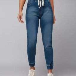 DOLCE CRUDO Dark Blue Relaxed Fit Mid Rise Joggers-picture-43