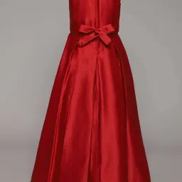 The Magic Wand Kids Red Applique Gown image 2