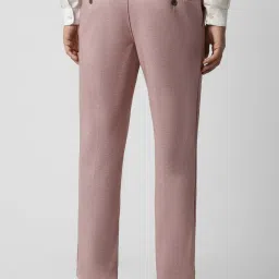 Van Heusen Pink Skinny Fit Texture Trousers image 2