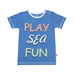 Nino Bambino Kids Blue Printed T-Shirt-picture-28