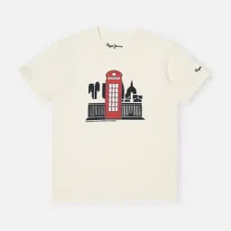 Pepe Jeans Kids Off White Printed T-Shirt-picture-26
