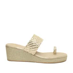 Pelle Albero Women's Golden Toe Ring Wedges-picture-25