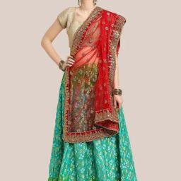 Dupatta Bazaar Red Zari Work Dupatta-picture-8