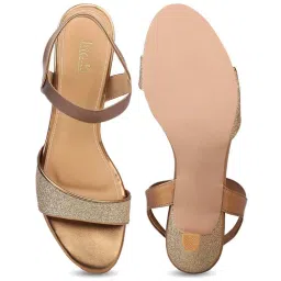 inc.5 Inc 5 Women's Antique Gold Ankle Strap Sandals image 3