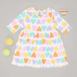 Pantaloons Baby Girls Multicolor Cotton Printed Casual Dresses-image-90