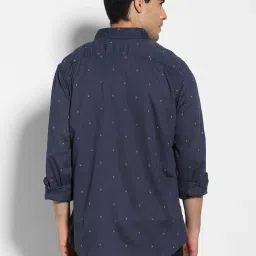 American Eagle Blue Slim Fit Printed Shirt image 2