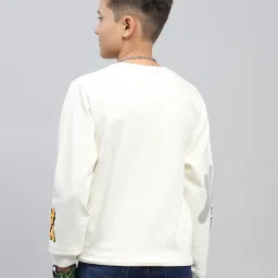 Monte Carlo Boys White Cotton Blend Printed Sweatshirt image 2