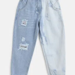Tales & Stories Kids Light Blue Distressed Joggers image 1