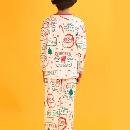 Anthrilo Boys White Printed Pyjama Set image 2