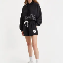 Levi's Black Cotton Printed Shorts image 1