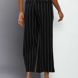 TOMMY HILFIGER Black Striped Mid Rise Pants image 2