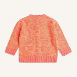Wingsfield Girls Orange Self Full Sleeves Sweaters & Cardigans image 2