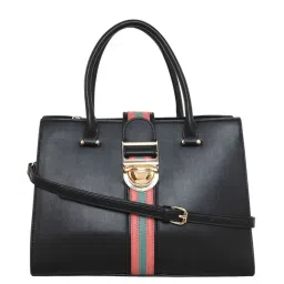 Esbeda Elegant Classic Black PU Solid Handbag image 1