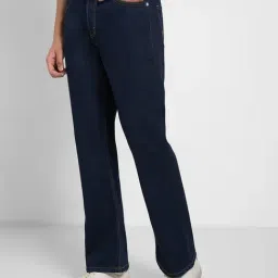 Sf Jeans By Pantaloons Navy Cotton Flare Fit Jeans image 3