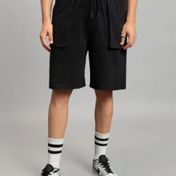 Bewakoof Black Relaxed Fit Oversized Shorts image 1