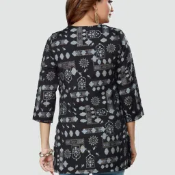 Saree Swarg Black Printed Straight Kurti image 2