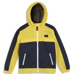 Tommy Hilfiger Kids Star Fruit Yellow & Twilight Navy Color Block Full Sleeves Jacket image 1