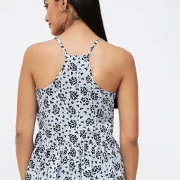 Kibo Blue Crepe Print Tops image 2