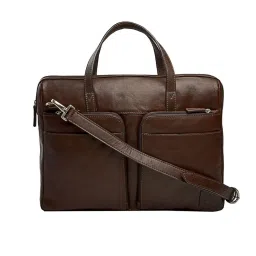 Hidesign Brown Leather Medium Messenger Bag image 1