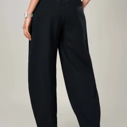 Ajile by Pantaloons Black Cotton Plain Sweatpants image 2