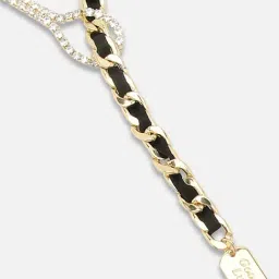 SOHI Black Designer Stone Necklace image 5