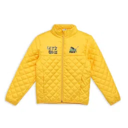Puma Kids Yellow Solid Full Sleeves Padded Jacket image 1
