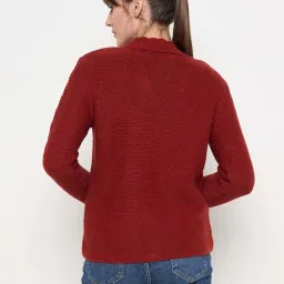 MADAME Red Embroidered Sweater image 2