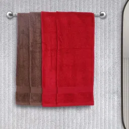 Bianca Paradiso Red & Brown 100% Cotton 500 GSM Hand Towels - Set of 4 image 1