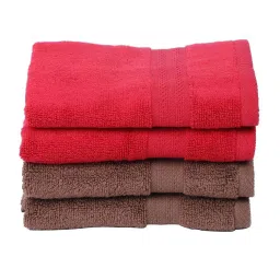 Bianca Paradiso Red & Brown 100% Cotton 500 GSM Hand Towels - Set of 4 image 2