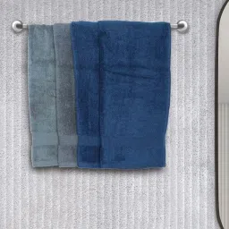 Bianca Paradiso Navy & Grey 100% Cotton 500 GSM Hand Towels - Set of 4 image 1
