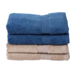 Bianca Paradiso Navy & Beige 100% Cotton 500 GSM Hand Towels - Set of 4 image 2
