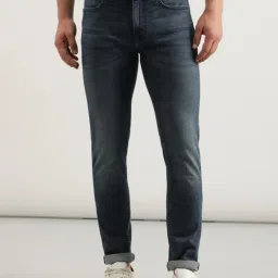 Lee Travis Dark Blue Slim Fit Lightly Washed Jeans image 1