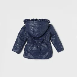 Juniors by Lifestyle Girls Navy Printed Jacket image 2