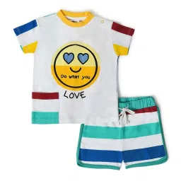 MiArcus Kids Multicolor Cotton Printed T-Shirt Set image 1