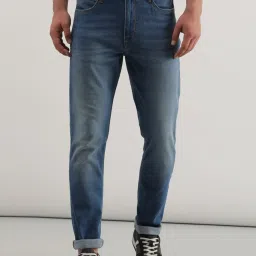 Lee Bruce Blue Skinny Fit Lightly Washed Jeans image 1