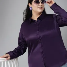 Style Quotient Purple Regular Fit Shirt image 1