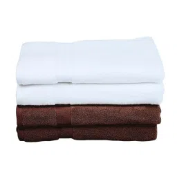 Bianca Paradiso Brown & White 100% Cotton 500 GSM Bath Towels - Set of 4 image 2