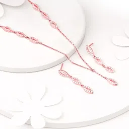 GIVA 92.5 Sterling Silver Rose Gold Ravishing Grace Set image 1