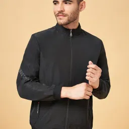 Urban Ranger by Pantaloons Black Regular Fit Printed Jacket image 1