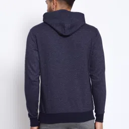 Sporto Navy Regular Fit Hooded Sweatshirt image 2