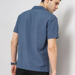 celio celio* Steel Blue Regular Fit Shirt image 2